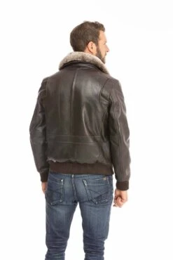 Blouson Cuir Homme Vachette Marron Redskins " TEXACO "