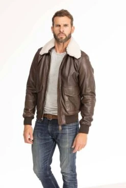 Blouson Cuir Homme Aviateur Schott Marron " LC 2412 " 16 Blouson Cuir Homme Aviateur Schott Marron " LC 2412 " -Maroquinerie blouson cuir homme marron schott lc 2412 style pilote 2 093887600 1108 29092023