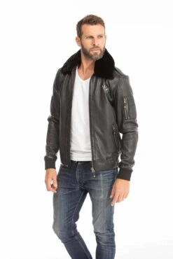Blouson Cuir Homme Steve Mc Queen Noir " JOHN " 18 Blouson Cuir Homme Steve Mc Queen Noir " JOHN " -Maroquinerie blouson cuir homme noir john style pilote 4 081993100 1107 29092023