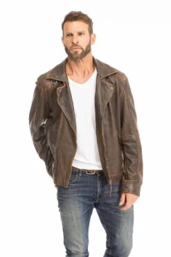 GIPSY Blouson Cuir Homme Biker Marron Vieilli " 14879 " 25 GIPSY Blouson Cuir Homme Biker Marron Vieilli " 14879 " -Maroquinerie blouson cuir homme perfecto marron 14879 3 090962700 1747 28092023