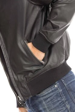 Schott Blouson Pilote Cuir Agneau Noir " LC YALES " -Maroquinerie blouson cuir homme schott noir lc yales style pilote 11 037055200 1108 29092023