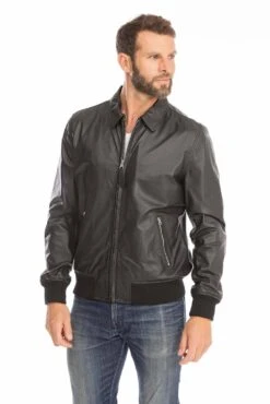Schott Blouson Pilote Cuir Agneau Noir " LC YALES " -Maroquinerie blouson cuir homme schott noir lc yales style pilote 2 054567400 1108 29092023