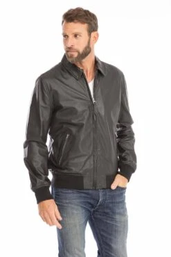 Schott Blouson Pilote Cuir Agneau Noir " LC YALES " -Maroquinerie blouson cuir homme schott noir lc yales style pilote 3 089536100 1108 29092023