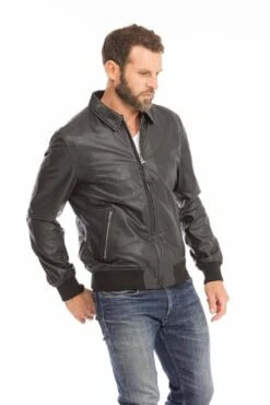 Schott Blouson Pilote Cuir Agneau Noir " LC YALES " -Maroquinerie blouson cuir homme schott noir lc yales style pilote 6 012719500 1108 29092023
