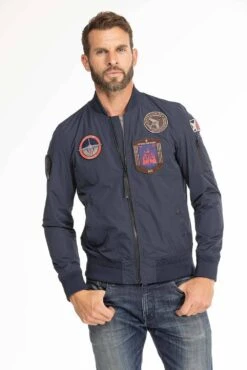 Blouson Nylon Patrouille De France " RAPTOR " -Maroquinerie blouson cuir homme tissu patrouille de france raptor navy 10 030699400 1113 29092023