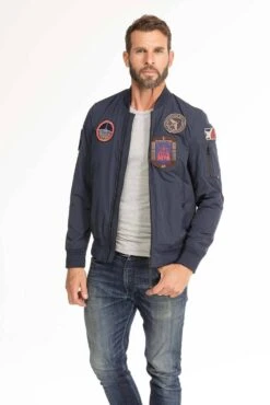 Blouson Nylon Patrouille De France " RAPTOR " -Maroquinerie blouson cuir homme tissu patrouille de france raptor navy 1 000503900 1113 29092023
