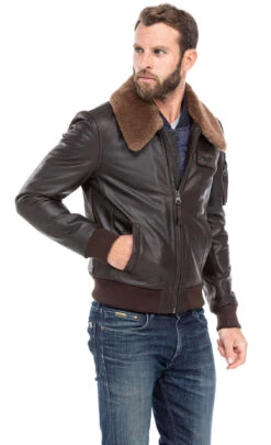 REDSKINS Blouson Cuir Homme Marron "COMMANDER STRIKING" -Maroquinerie blouson cuir homme vachette marron 98 redskins style pilote 5 051562900 1406 01102019