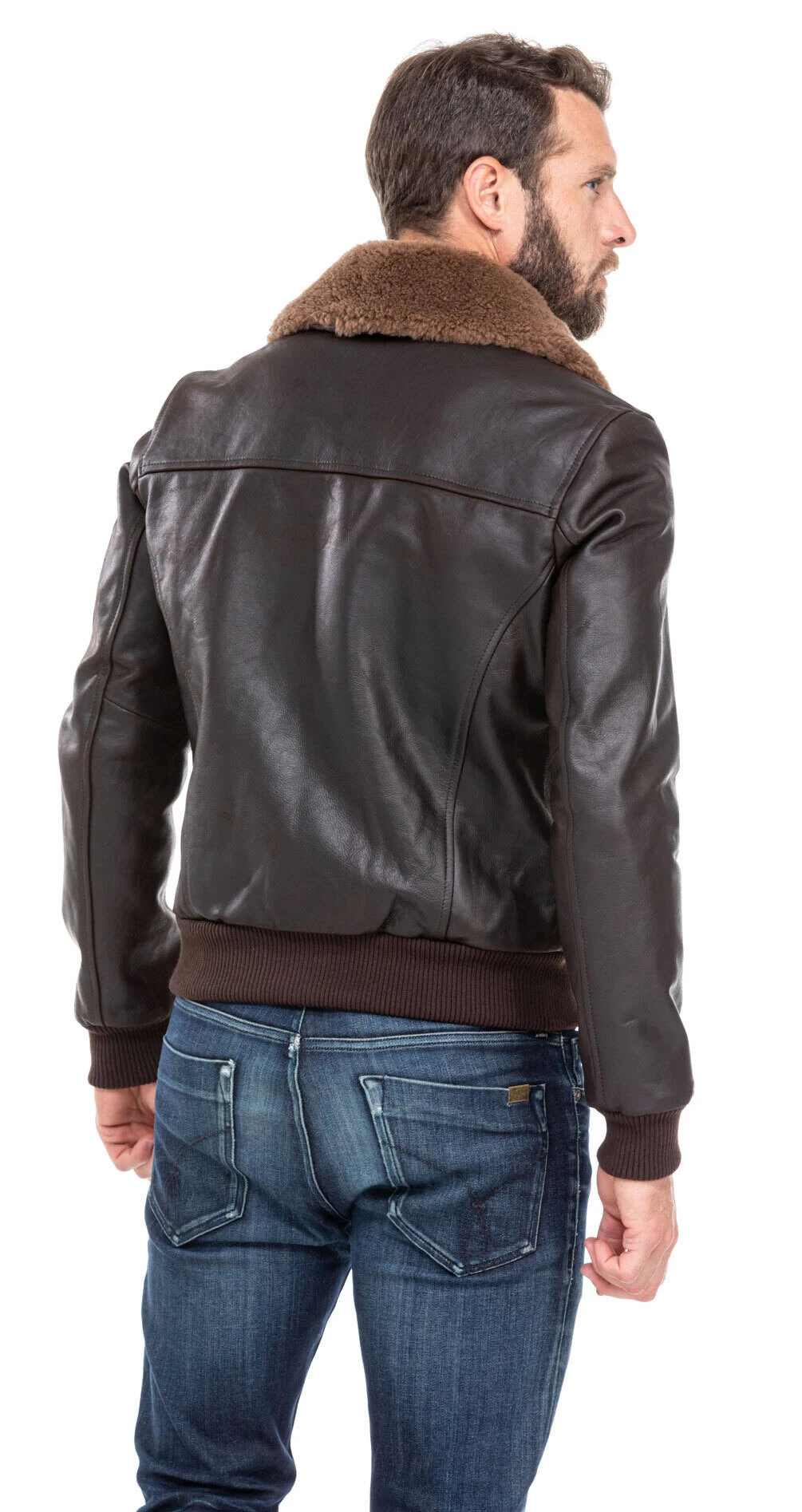 REDSKINS Blouson Cuir Homme Marron "COMMANDER STRIKING" – Image 7