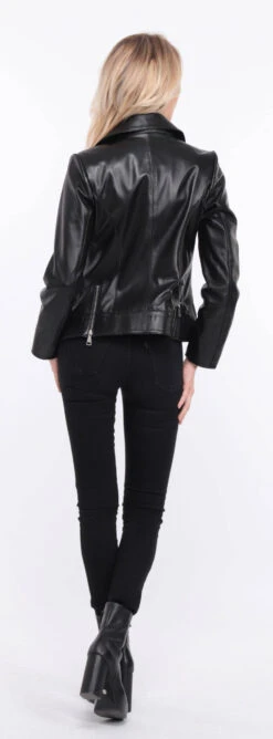 Blouson Cuir Femme Biker Noir " ELISE " -Maroquinerie blouson cuir noir elsa 8 004028800 1153 01072023 scaled