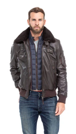 Blouson Marron Patrouille De France "RAFAL YCON" -Maroquinerie blouson cuir pilote redskins 120 patrouille de france 4 055053000 1413 01102019