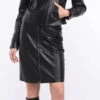 Blouson Biker Agneau Noir Femme " LYNE "