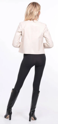 Spencer Cuir Agneau écru " NEW BE " -Maroquinerie blouson new brenda ecru 3 057192200 1402 01072023 scaled