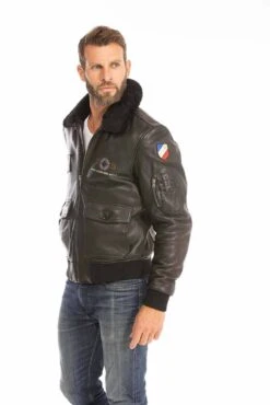 Blouson Cuir Homme Noir " 102424 " 30 Blouson Cuir Homme Noir " 102424 " -Maroquinerie blouson pilote aviateur homme noir 102424 14 060293200 1009 29092023