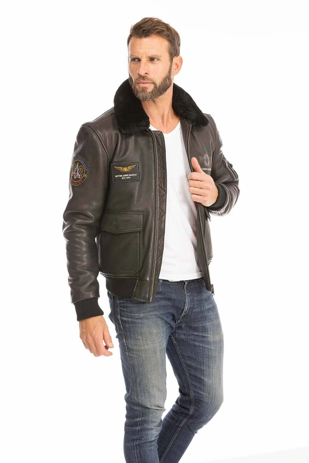 Blouson Cuir Homme Noir " 102424 " 13 Blouson Cuir Homme Noir " 102424 " – Image 13