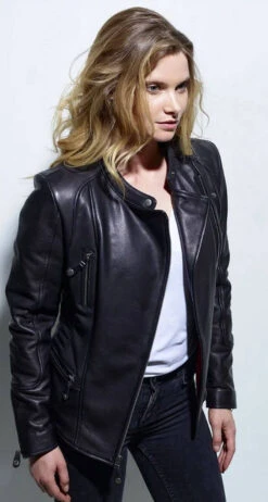 Blouson Motard Cuir Femme Vachette Noir " 101780 " -Maroquinerie blousoncuir101780noir4 075783900 1750 14102022