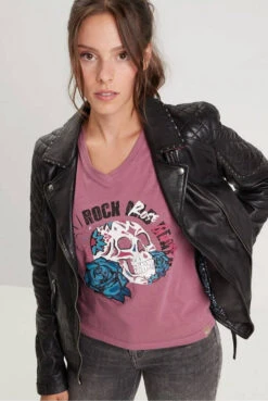 Blouson Cuir Femme Agneau Noir " 102357 " -Maroquinerie blousoncuir102357noir3 032701800 1750 14102022