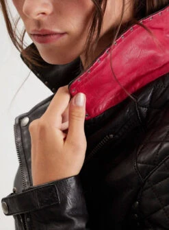 Blouson Cuir Femme Agneau Noir " 102357 " -Maroquinerie blousoncuir102357noir9 039223700 1750 14102022