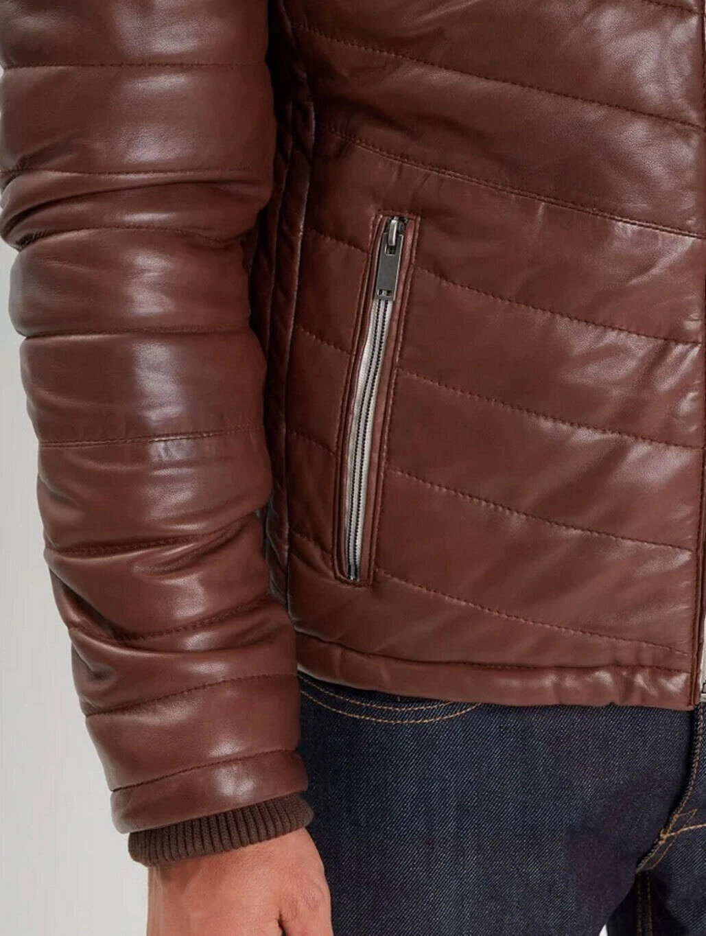 Doudoune Cuir Homme Bison " 102444 " 2 Doudoune Cuir Homme Bison " 102444 " – Image 2