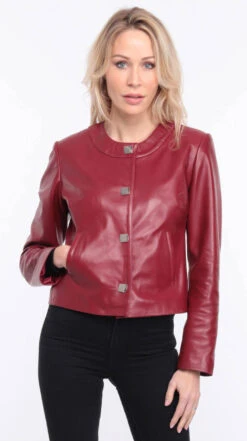 Spencer Cuir Femme Agneau Grenade " BRENDE " -Maroquinerie blousoncuirgrenadebrenda 023997500 1559 04072023 scaled