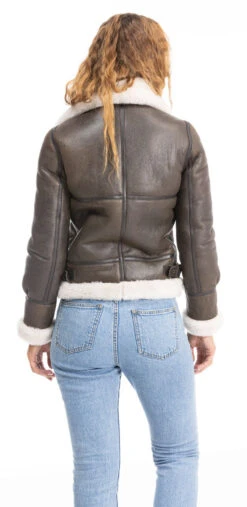 Bombardier Mouton Femme Marron Schott " LCW 1257 "