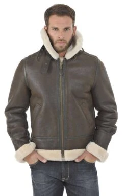 Blouson Cuir Homme Schott Fourrure Moutonmarron Coupe Bombardier " LC 1259 " 8 Blouson Cuir Homme Schott Fourrure Moutonmarron Coupe Bombardier " LC 1259 " -Maroquinerie bombardier 1259 face 081405100 1533 15052014