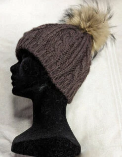 Bonnet Tissus + Renard Marron " BONNET " -Maroquinerie bonnetmarroncotepomponn 040249000 1744 26102023