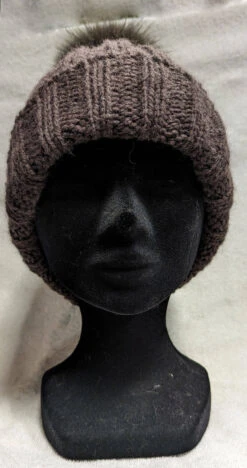 Bonnet Tricot + Renard Marron " 72485 " -Maroquinerie bonnetmarronpomponmarron 005811700 1744 26102023