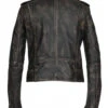 Oakwood Blouson Cuir Femme Style Biker Marron Vieilli " 64505 "