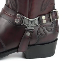 Boots Cuir Homme Mayura Burdeos " 2471 " -Maroquinerie botabikermodeloindian2471burdeosnegro4 048312500 1010 23102020