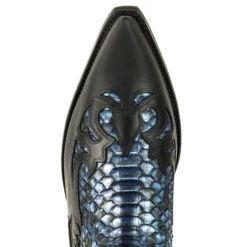 Bottes Cuir Homme Mayura Bleu " 1935-C " -Maroquinerie botacowboymodelo1935cmexcrazyoldnegropitonnatureazul7 035884200 1005 23102020