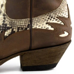 Santiags Cuir Mayura " 211 " Crazy Old Sadale / Pitón Natural -Maroquinerie bottes cuir mayura cowboy crazy old sadale piton natural ref 211 4 098201300 1000 28032018
