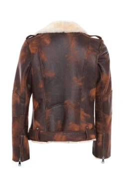 Blouson Biker Mouton Whisky " CLARA "