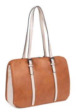 Hexagona Sac Porté épaule 2 Anses Synthétique Terre Ivoire " 319485 "