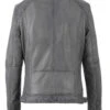 Blouson Cuir Homme Gris Oakwood "60901" Agneau Style Motard Tendance