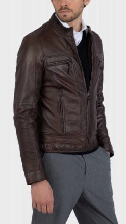 Blouson Cuir Homme Marron Oakwood " 60901 " Agneau Style Motard Tendance 12 Blouson Cuir Homme Marron Oakwood " 60901 " Agneau Style Motard Tendance -Maroquinerie caseyref60901marronblousonencuirveritable3 064326000 1117 26102021