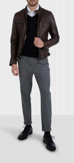 Blouson Cuir Homme Marron Oakwood " 60901 " Agneau Style Motard Tendance 9 Blouson Cuir Homme Marron Oakwood " 60901 " Agneau Style Motard Tendance -Maroquinerie caseyref60901marronblousonencuirveritable5 081176000 1117 26102021