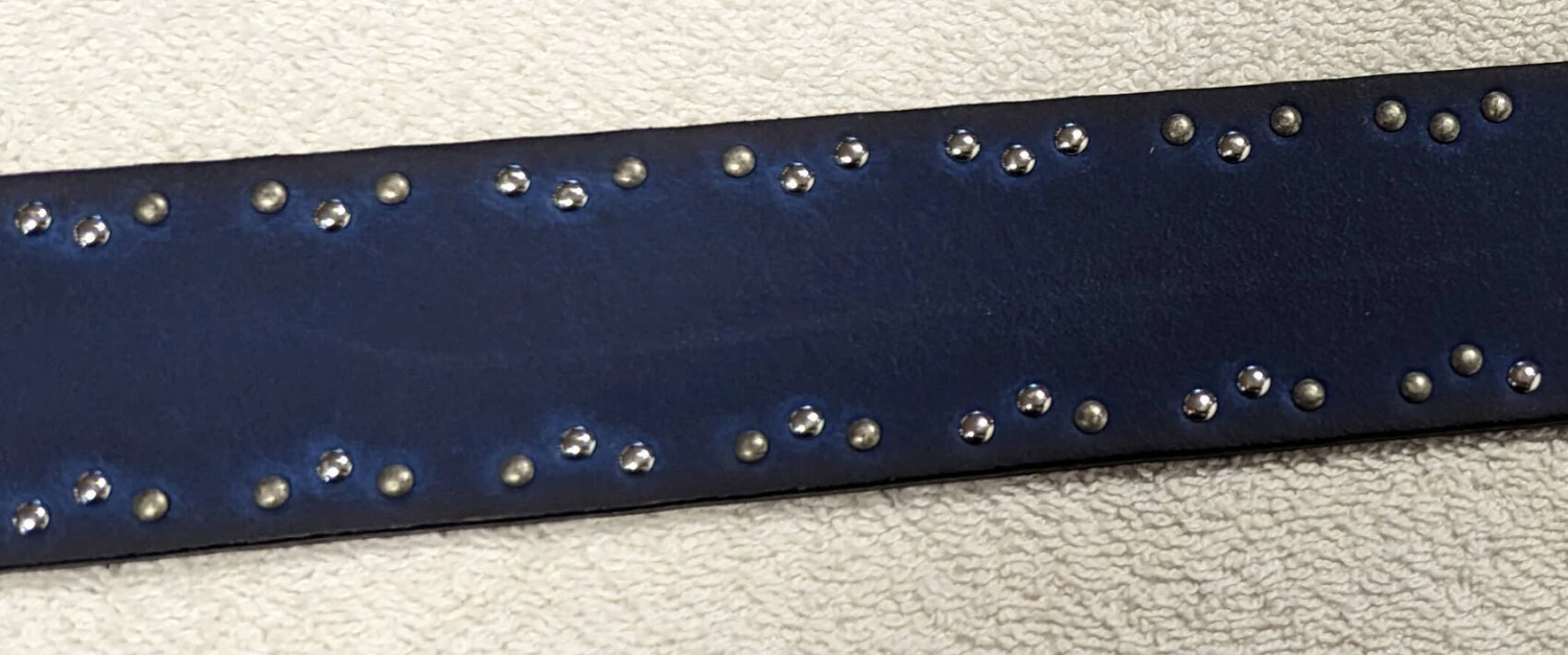 Ceinture Cuir Femme Bleu " 5619 " 3 Ceinture Cuir Femme Bleu " 5619 " – Image 3