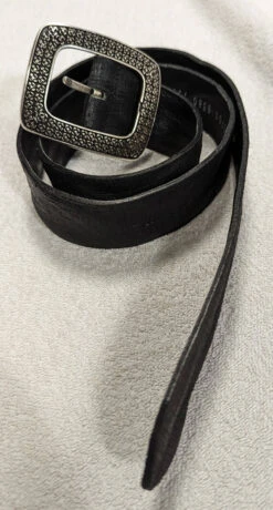 Ceinture Cuir Femme Vachette Noir " 5701 " -Maroquinerie ceinture5701noir2 010687800 1038 03112023