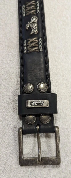 Ceinture Cuir Homme Sancho Vachette Noir " 658 " -Maroquinerie ceinture658noir 008439000 1635 03112023