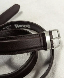 Ceinture Cuir Homme SCHOTT Vachette Marron " 7308 "