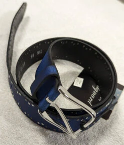 Ceinture Cuir Femme Bleu " 5619 "