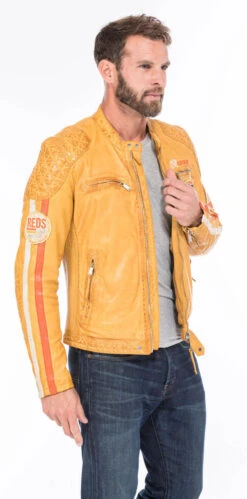 REDSKINS Blouson Cuir Homme Jaune "127" 19 REDSKINS Blouson Cuir Homme Jaune "127" -Maroquinerie cg20homme127yellow0387 020847100 1546 21092020