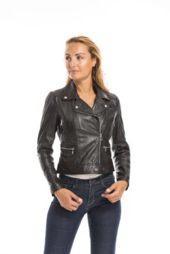 Blouson Cuir Femme Biker Noir "PANEMA" 21 Blouson Cuir Femme Biker Noir "PANEMA" -Maroquinerie cg23femme101156noir23364 032406700 1707 29092022