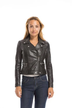 Blouson Cuir Femme Biker Noir "PANEMA" 36 Blouson Cuir Femme Biker Noir "PANEMA" -Maroquinerie cg23femme101156noir23365 087137300 1706 29092022