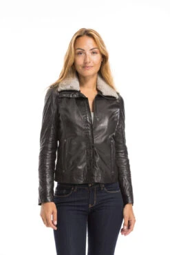 GIPSY Blouson Cuir Femme Noir "13661" -Maroquinerie cg23femme13661noir21747 084730000 1542 29092022