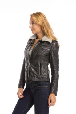 GIPSY Blouson Cuir Femme Noir "13661" -Maroquinerie cg23femme13661noir21750 070632500 1542 29092022