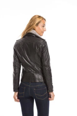 GIPSY Blouson Cuir Femme Noir "13661"