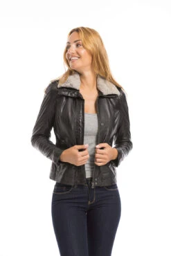 GIPSY Blouson Cuir Femme Noir "13661" -Maroquinerie cg23femme13661noir21758 008518100 1542 29092022