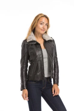 GIPSY Blouson Cuir Femme Noir "13661" -Maroquinerie cg23femme13661noir21763 004685700 1542 29092022
