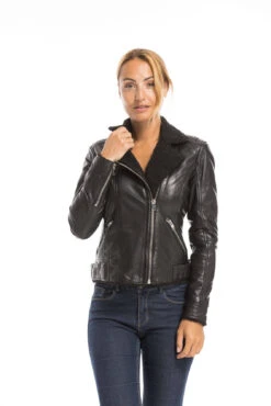 GIPSY Blouson Cuir Femme Biker Noir " 14582 " 13 GIPSY Blouson Cuir Femme Biker Noir " 14582 " -Maroquinerie cg23femme14582noir22172 068472600 1606 29092022
